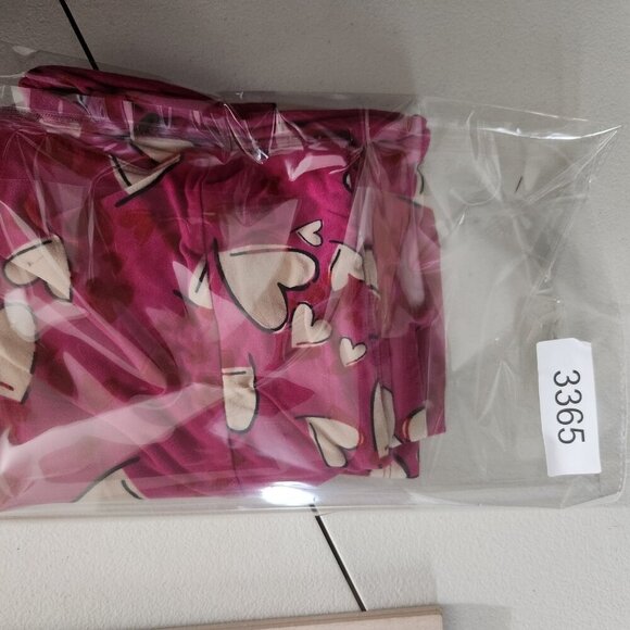 Lularoe Leggings Womens One Size Pink Heart Print Yoga Pants Stretch Soft Cute - Picture 11 of 11